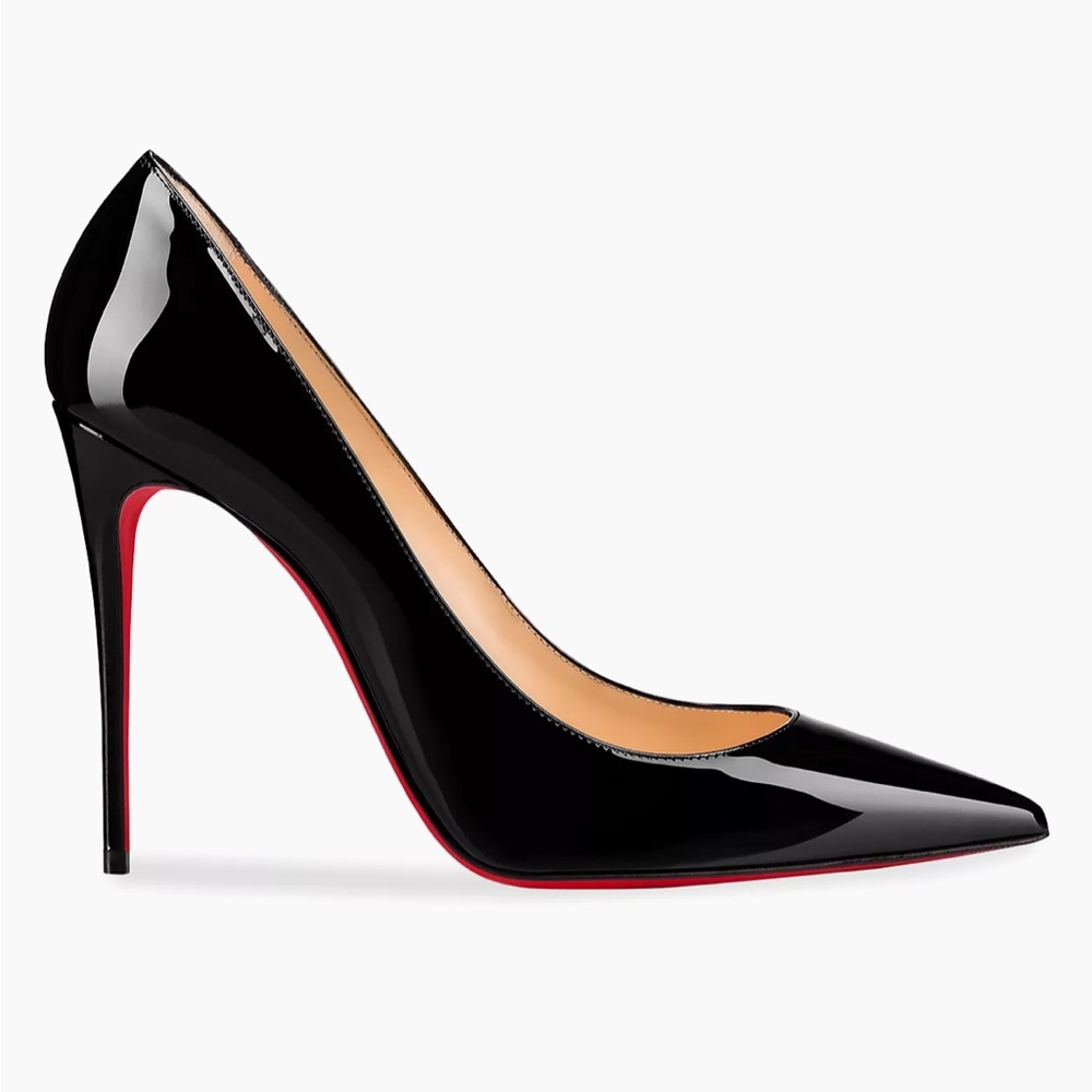 Christian Louboutin Kate 100MM Patent Leather Pumps authentic